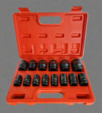 Coffret de 14 douilles à choc courtes SAE 1/2" – Acier au chrome-vanadium | S1153 