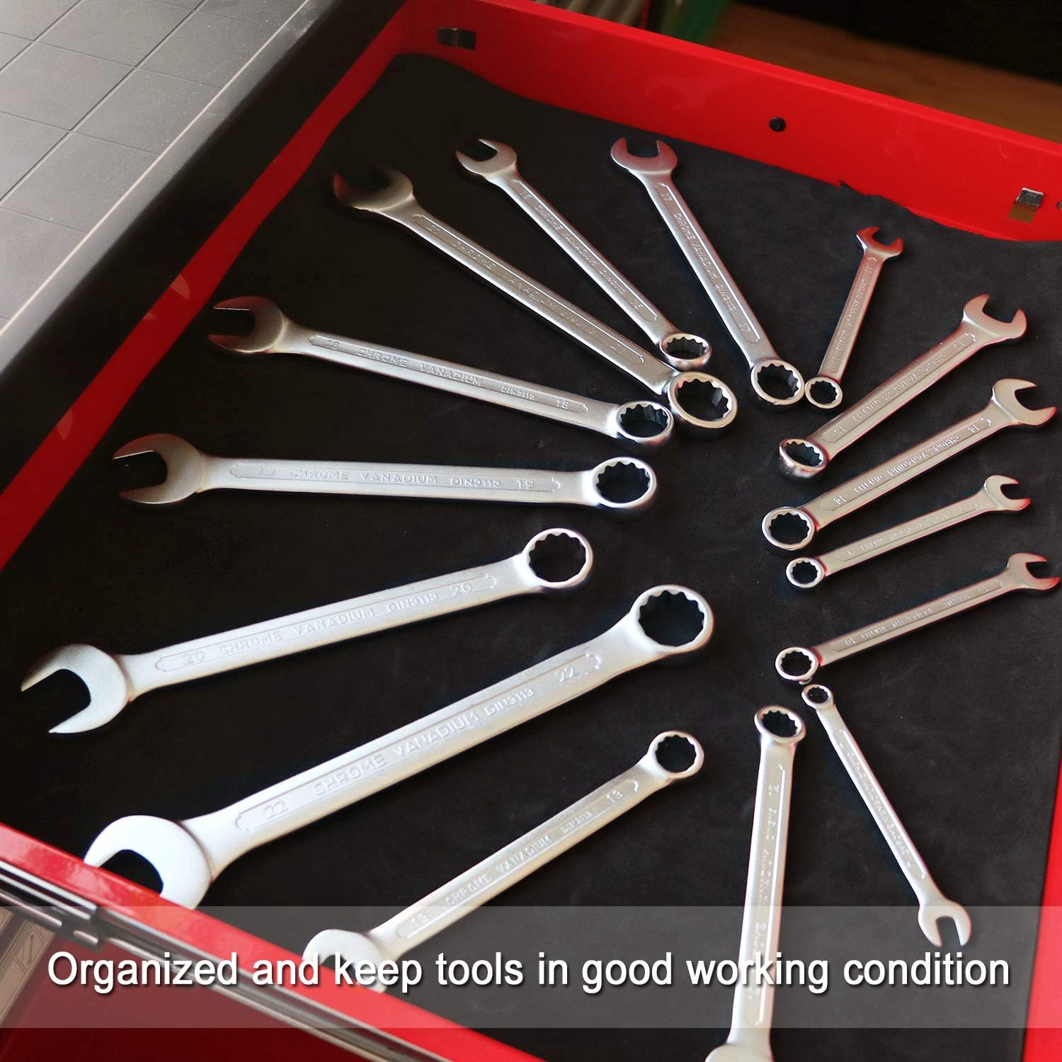 Tapis de protection antidérapant en EVA pour tiroirs et boîtes à outils – 4,88 m x 4,88 m