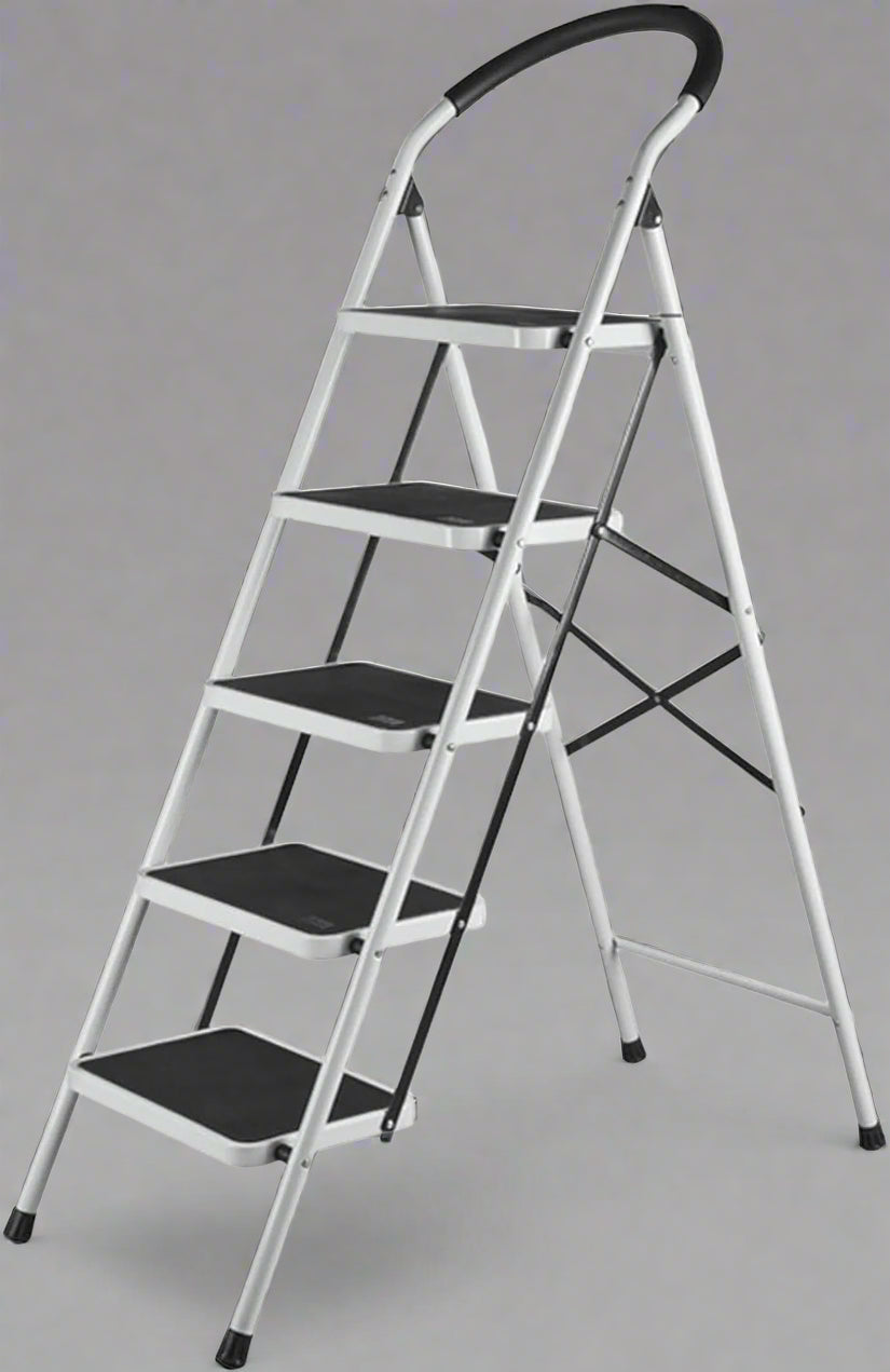 Escabeau pliant – Modèle léger à 2 et 5 marches pour la maison, le garage et les chantiers