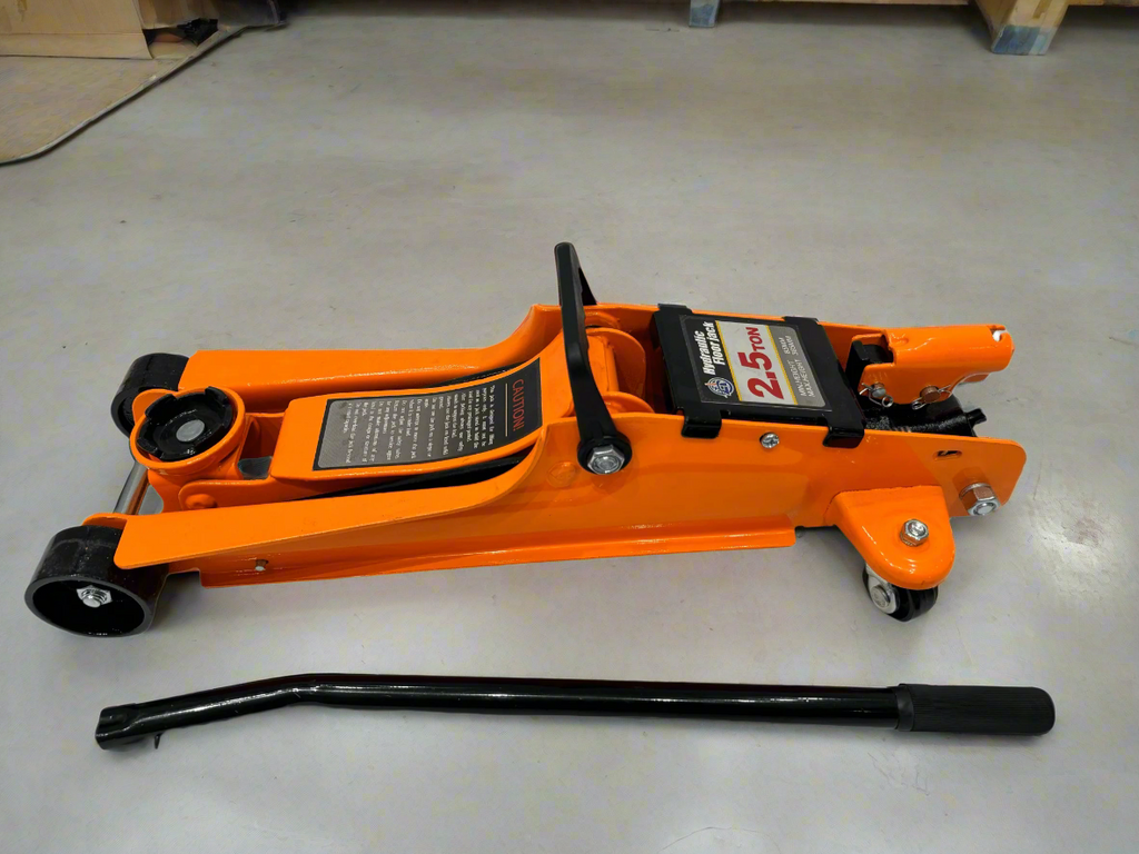 Cric hydraulique de sol extra-plat de 2,5 tonnes avec double piston | Châssis en acier | Modèle 311657 