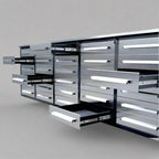 Établi à outils en acier inoxydable de 3 m – Établi robuste à 30 et 18 tiroirs, armoire de rangement, organisateur de garage