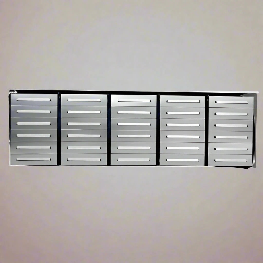 Établi à outils en acier inoxydable de 3 m – Établi robuste à 30 et 18 tiroirs, armoire de rangement, organisateur de garage