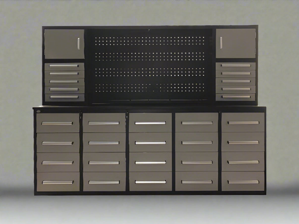 Établi de 3 m avec 30 tiroirs – Établi robuste et armoire de rangement pour garage