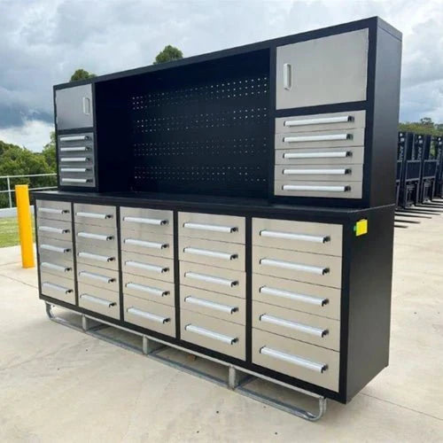 Établi de 3 m avec 30 tiroirs – Établi robuste et armoire de rangement pour garage