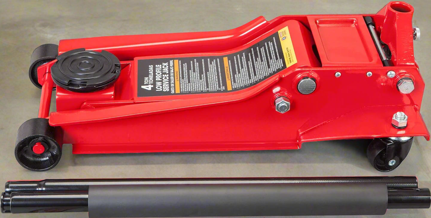 Cric hydraulique double piston extra-plat de 4 tonnes – Pont élévateur hydraulique robuste pour voitures, camions et VUS | Modèle 84007