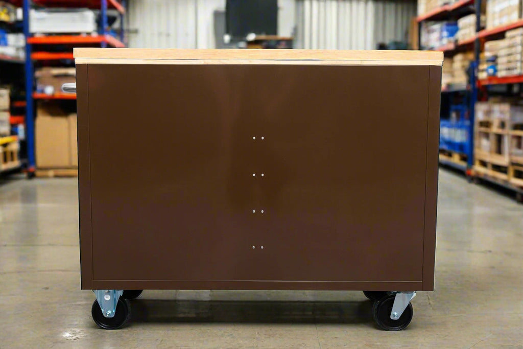 Établi roulant 46 pouces – Armoire de rangement mobile robuste à 9 tiroirs