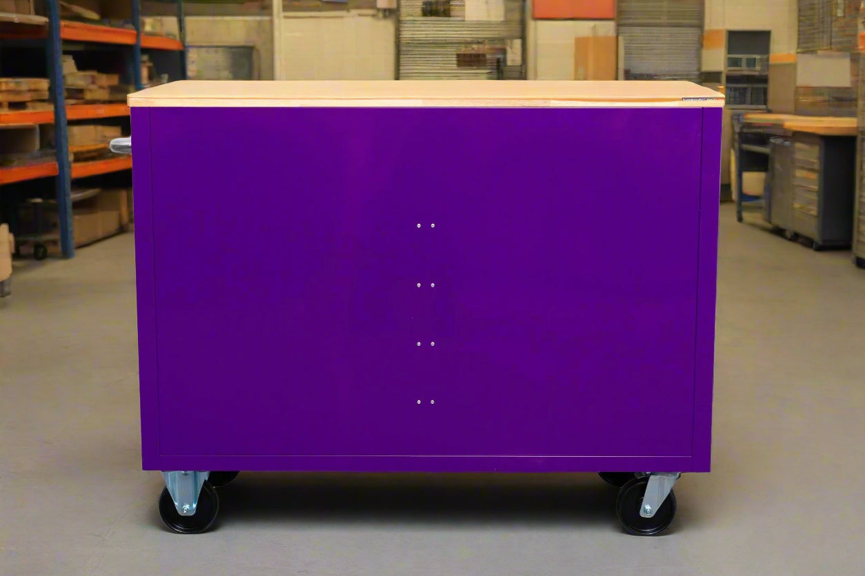 Établi roulant 46 pouces – Armoire de rangement mobile robuste à 9 tiroirs