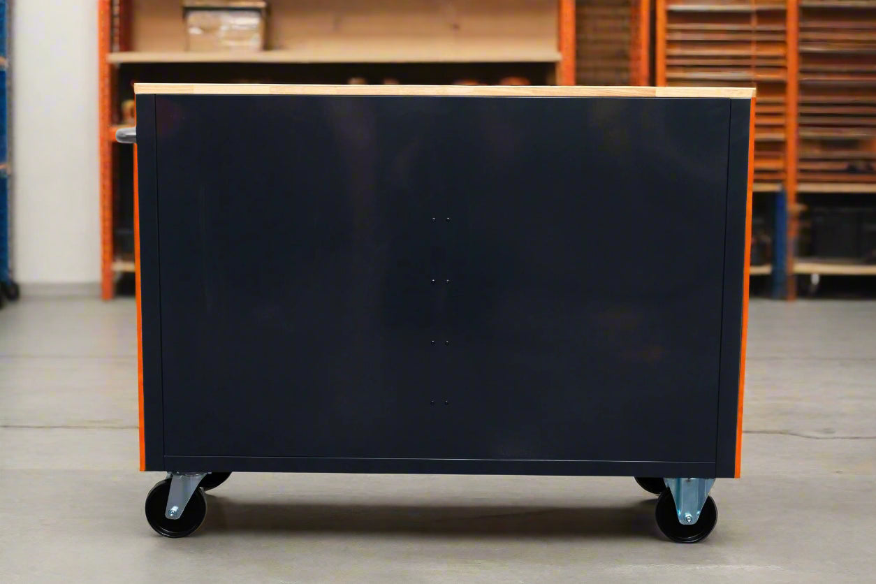 Établi roulant 46 pouces – Armoire de rangement mobile robuste à 9 tiroirs