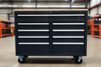 Établi roulant 46 pouces – Armoire de rangement mobile robuste à 9 tiroirs