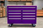 Établi roulant 46 pouces – Armoire de rangement mobile robuste à 9 tiroirs