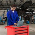 Armoire à outils roulante à 5 tiroirs avec serrure et roulettes – Rangement robuste en acier | Réf. : KN203305P