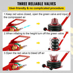 Cric pneumatique triple sac 5 tonnes pour voitures et camions – Levage pneumatique robuste | Réf. : 924254