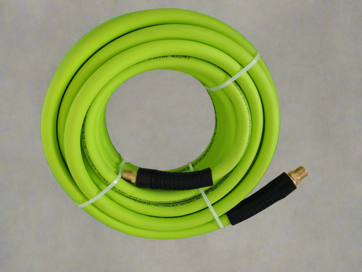 Tuyau d'air hybride de 15 m (50 pi) – 9,5 mm (3/8 po) et 12,7 mm (1/2 po) | Tuyau flexible robuste pour compresseur, 20,7 bar (300 PSI), résistant à l'huile et aux intempéries