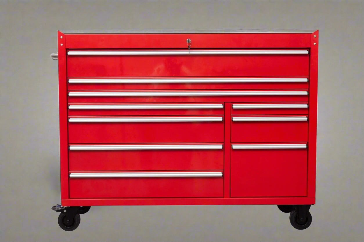 Établi Siebel 55 avec plateau en acier inoxydable | Poste de travail à 10 tiroirs