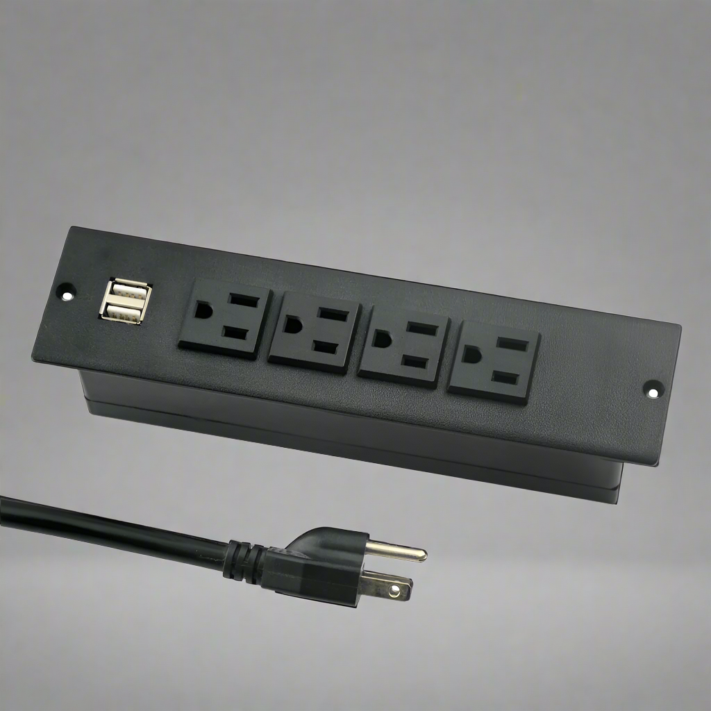 Établi roulant de 1,83 m (6 pi) avec 15 tiroirs, prises de courant et ports USB – Armoire de rangement robuste en acier