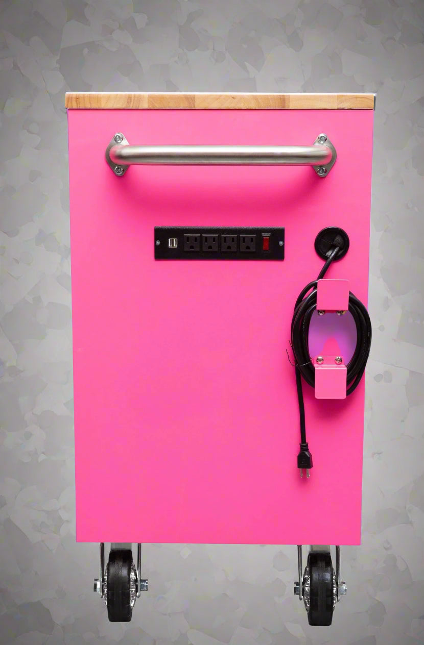 Établi roulant de 1,83 m (6 pi) avec 15 tiroirs, prises de courant et ports USB – Armoire de rangement robuste en acier