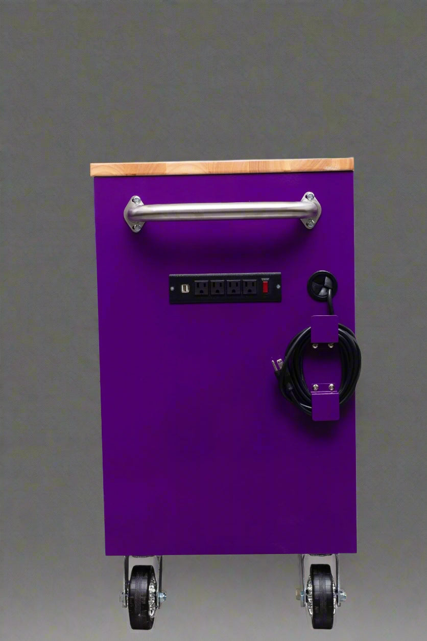 Établi roulant de 1,83 m (6 pi) avec 15 tiroirs, prises de courant et ports USB – Armoire de rangement robuste en acier