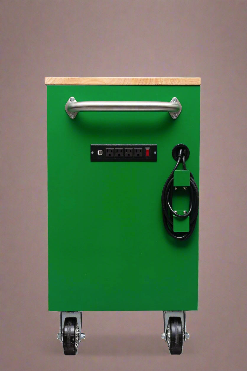 Établi roulant de 1,83 m (6 pi) avec 15 tiroirs, prises de courant et ports USB – Armoire de rangement robuste en acier