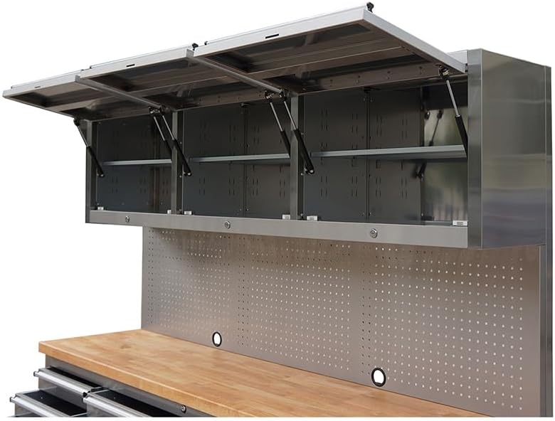 Nouvel établi à outils en acier inoxydable de 1,83 m (6 pi) – Poste de travail industriel à 18 tiroirs HTC7218W