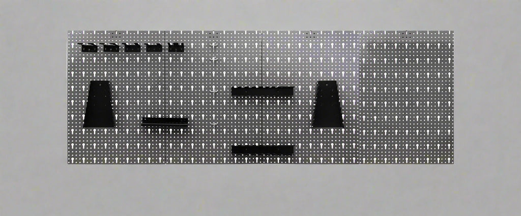 Établi métallique 63 avec armoires et panneau perforé | Rangement pour garage