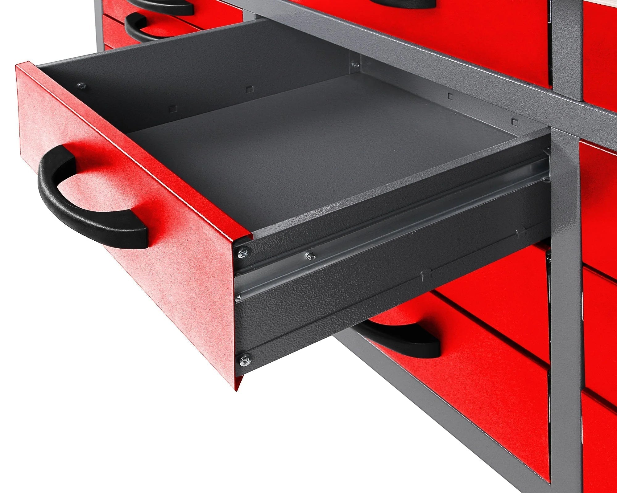 Établi métallique 63 avec armoires et panneau perforé | Rangement pour garage