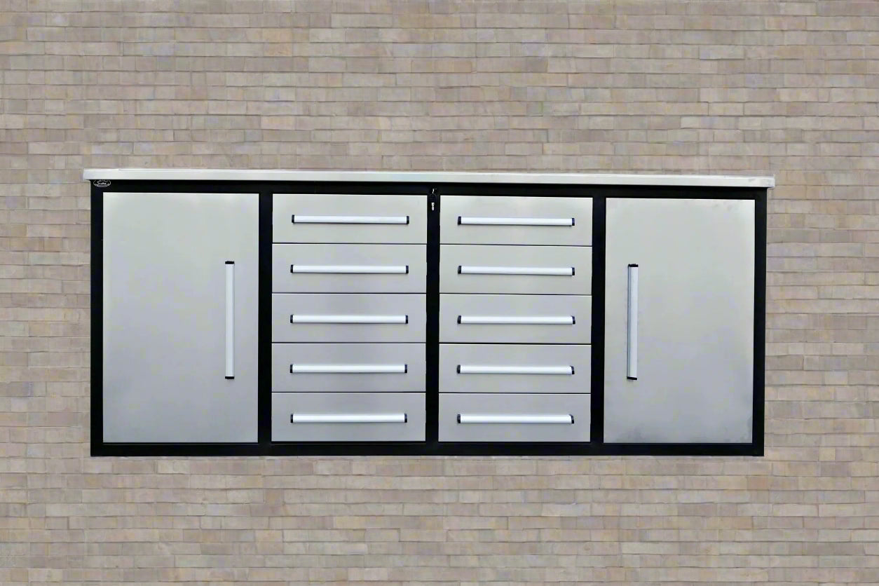 Établi à outils robuste en acier de 2,13 m (7 pi) – Établi avec tiroirs pour garage et atelier