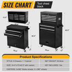 Coffre à outils roulant à 8 tiroirs – Armoire de rangement métallique robuste | 203220 