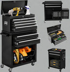 Coffre à outils roulant à 8 tiroirs – Armoire de rangement métallique robuste | 203220 