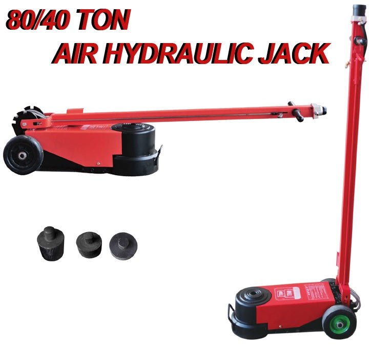 Cric hydraulique pneumatique de 80 tonnes – Lève-personne industriel robuste à 2 étages | PHE80