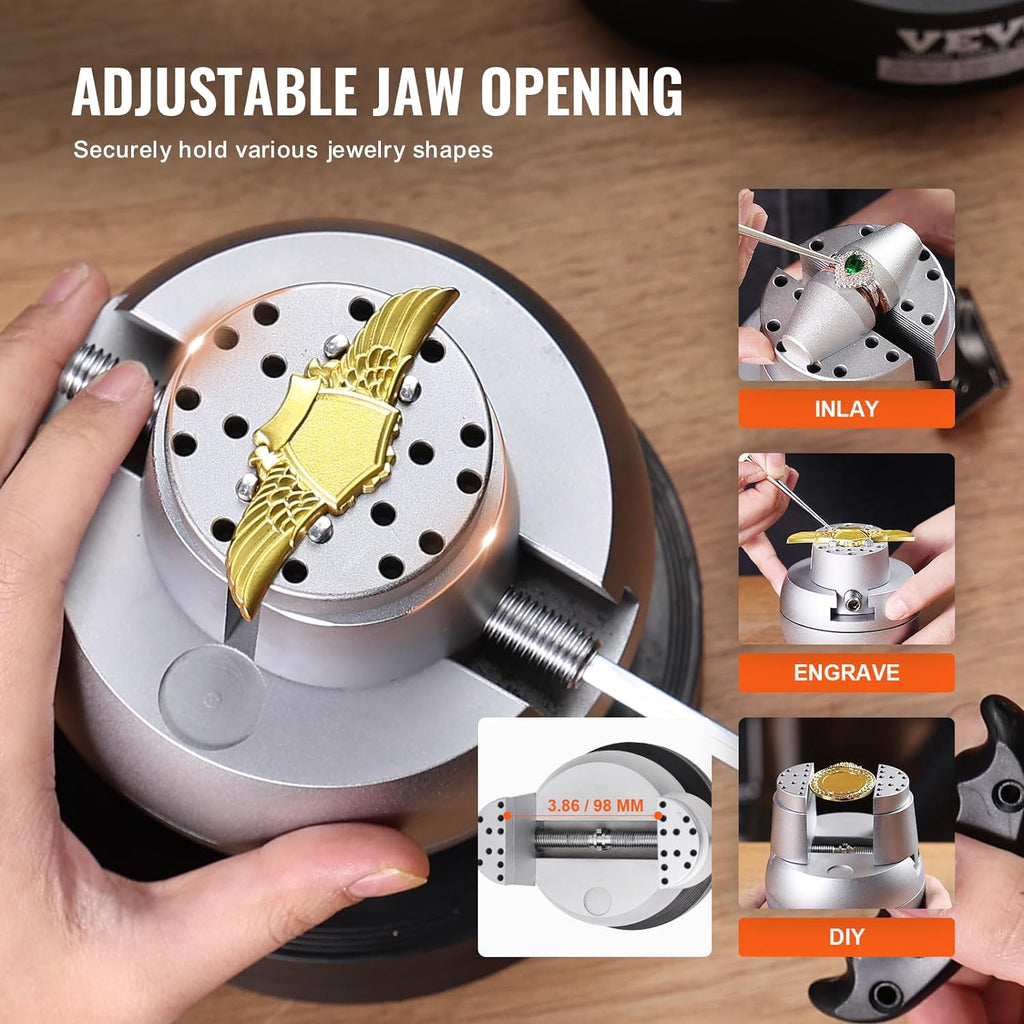 Étau à bille 5" pour gravure de bijoux – Pince de serrage de précision | Réf. : 634430