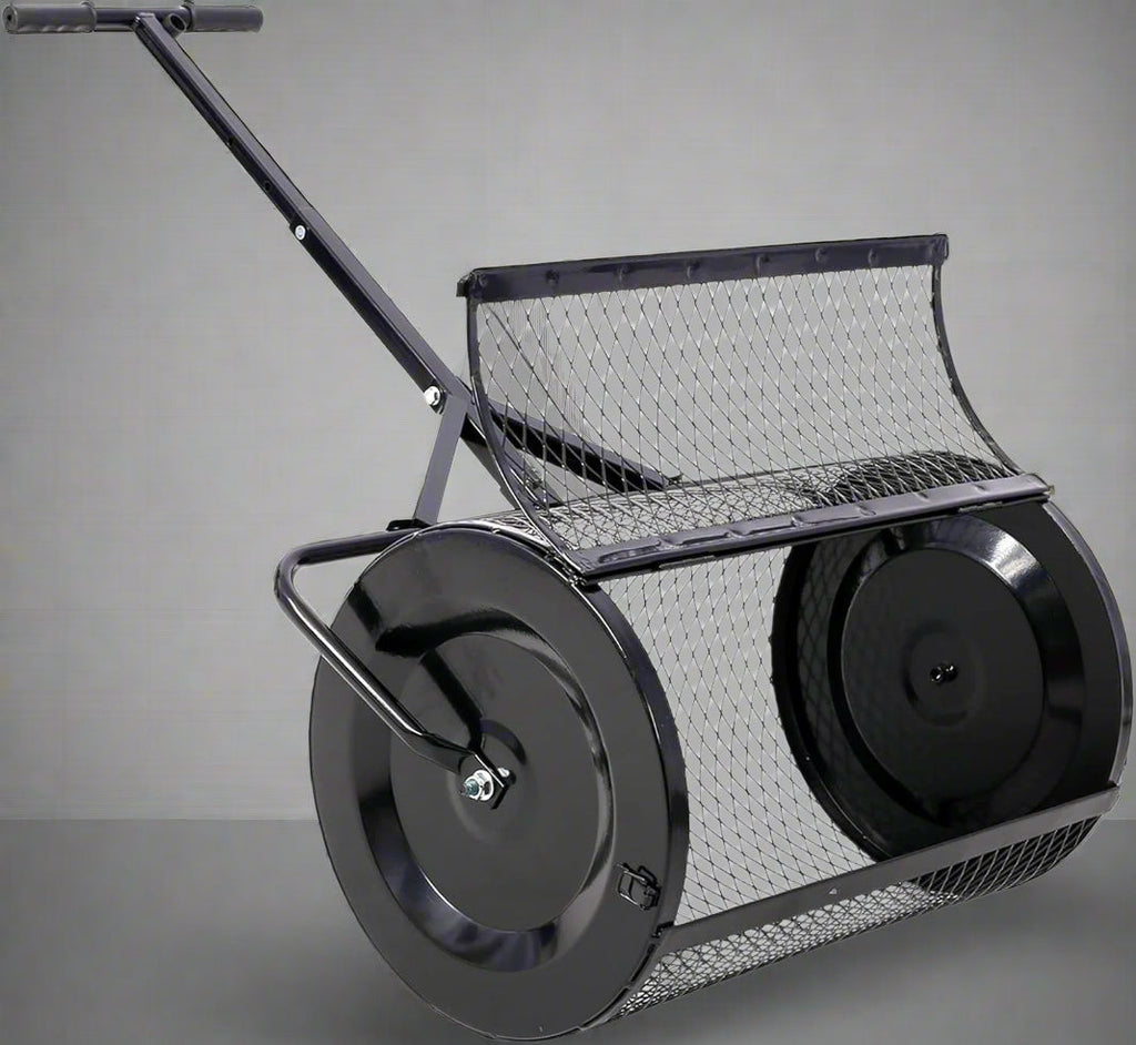 Épandeur de compost et de tourbe pour pelouse – Rouleau de dispersion robuste pour jardin et gazon, Réf. : S1290