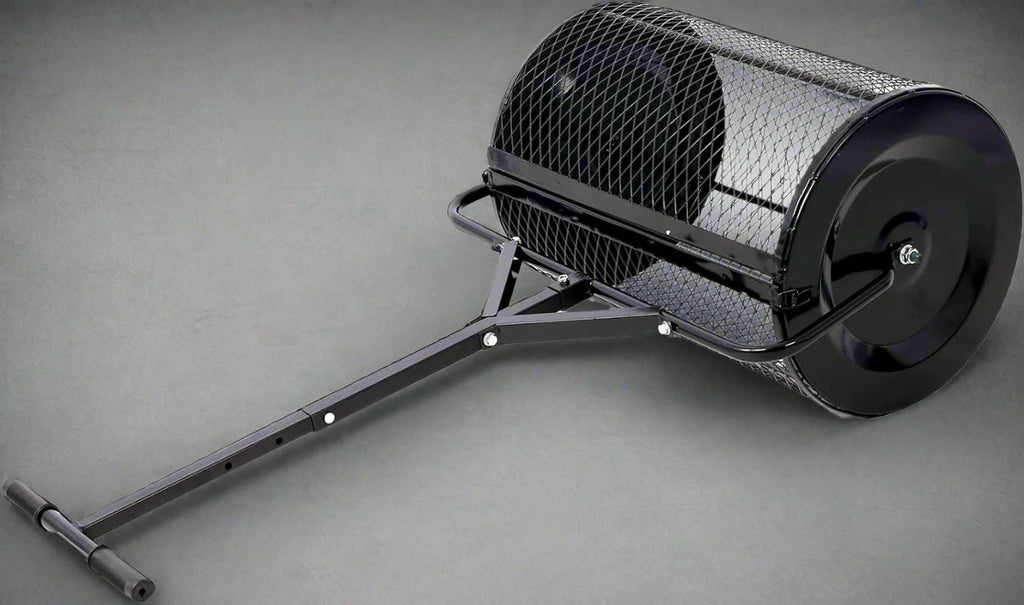 Épandeur de compost et de tourbe pour pelouse – Rouleau de dispersion robuste pour jardin et gazon, Réf. : S1290