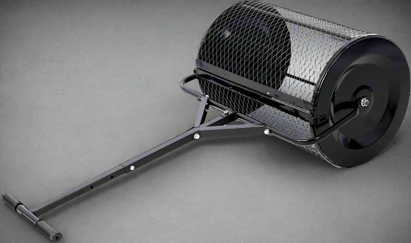 Épandeur de compost et de tourbe pour pelouse – Rouleau de dispersion robuste pour jardin et gazon, Réf. : S1290