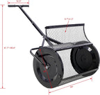 Épandeur de compost et de tourbe pour pelouse – Rouleau de dispersion robuste pour jardin et gazon, Réf. : S1290