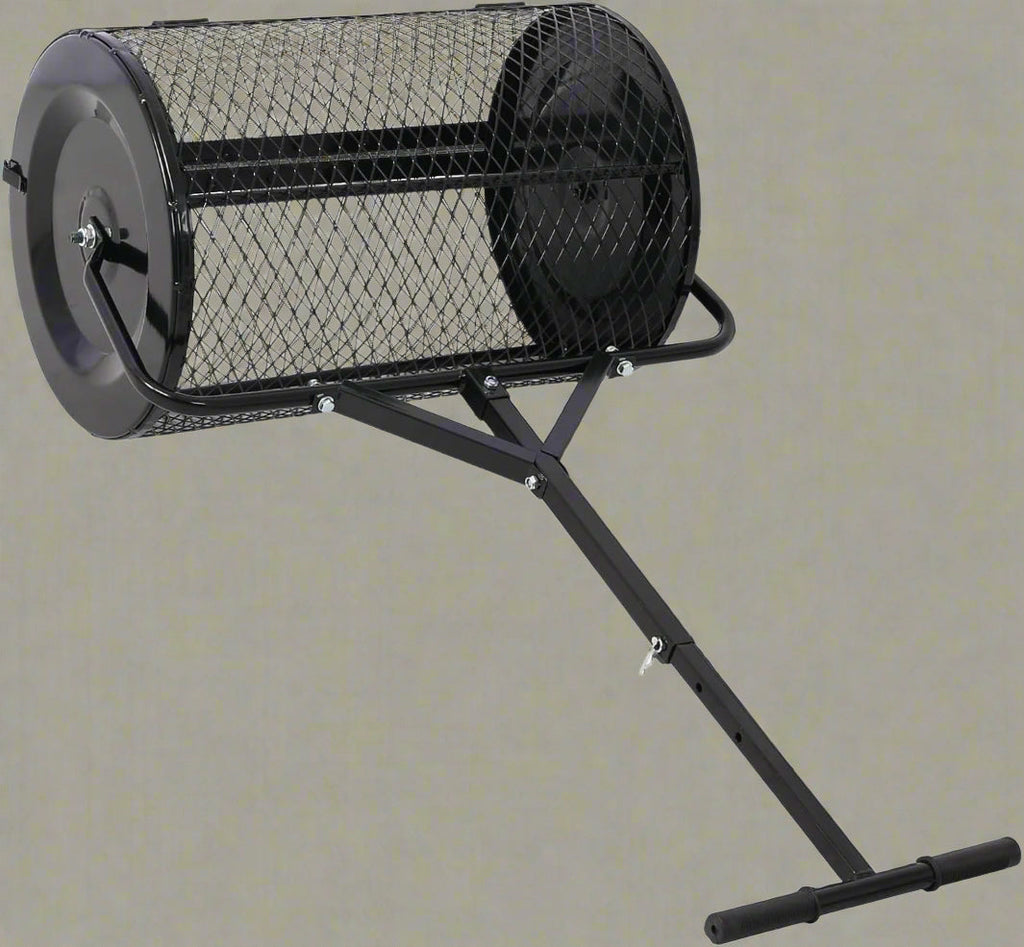 Épandeur de compost et de tourbe pour pelouse – Rouleau de dispersion robuste pour jardin et gazon, Réf. : S1290