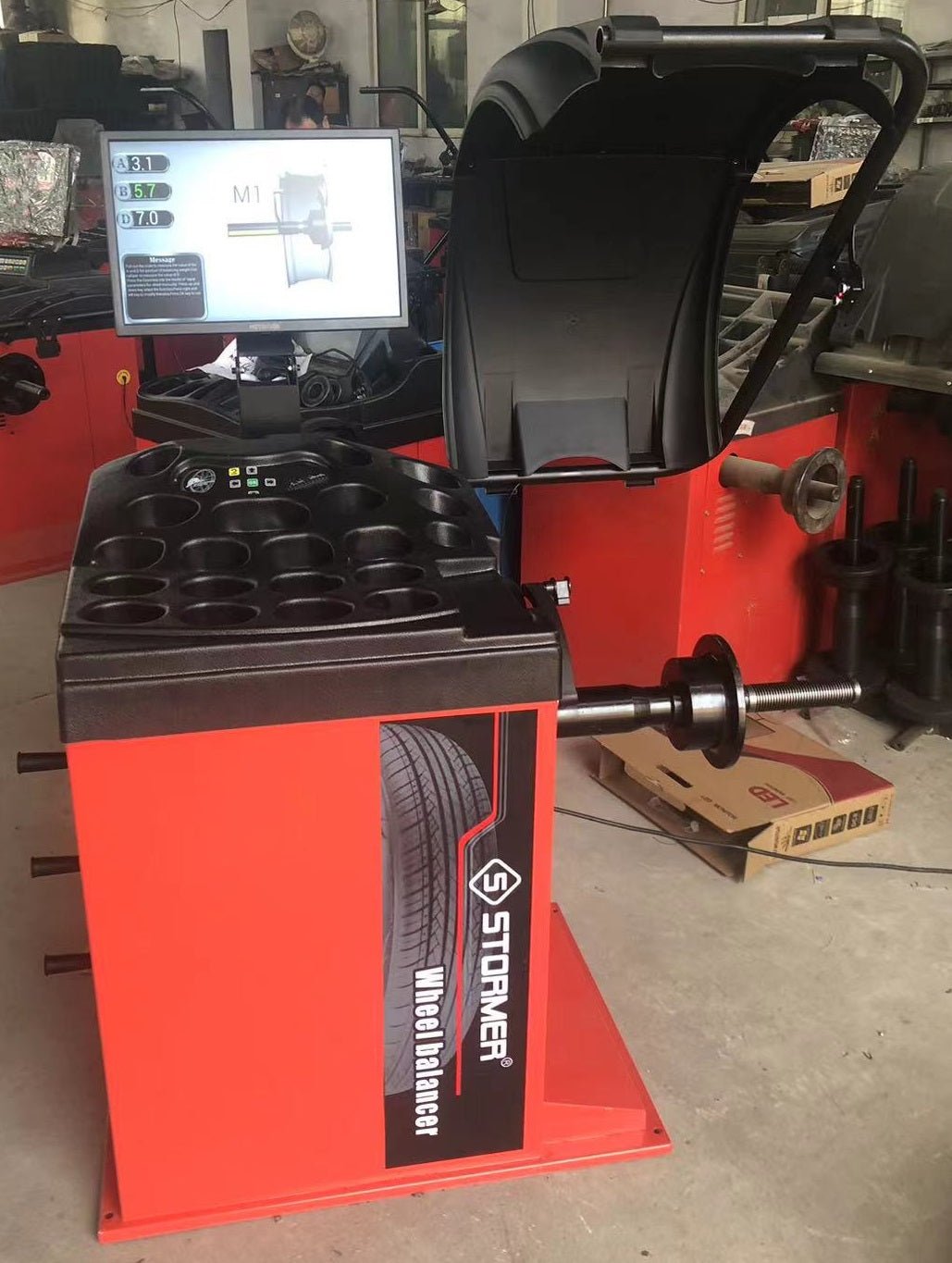 Équilibreuse de roues numérique de luxe – Machine à pneus haute précision avec écran LCD HD, Réf. : WB300A