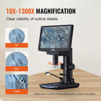 Microscope numérique avec écran IPS 10,1 pouces – Grossissement 10X–1300X, Modèle : 634410