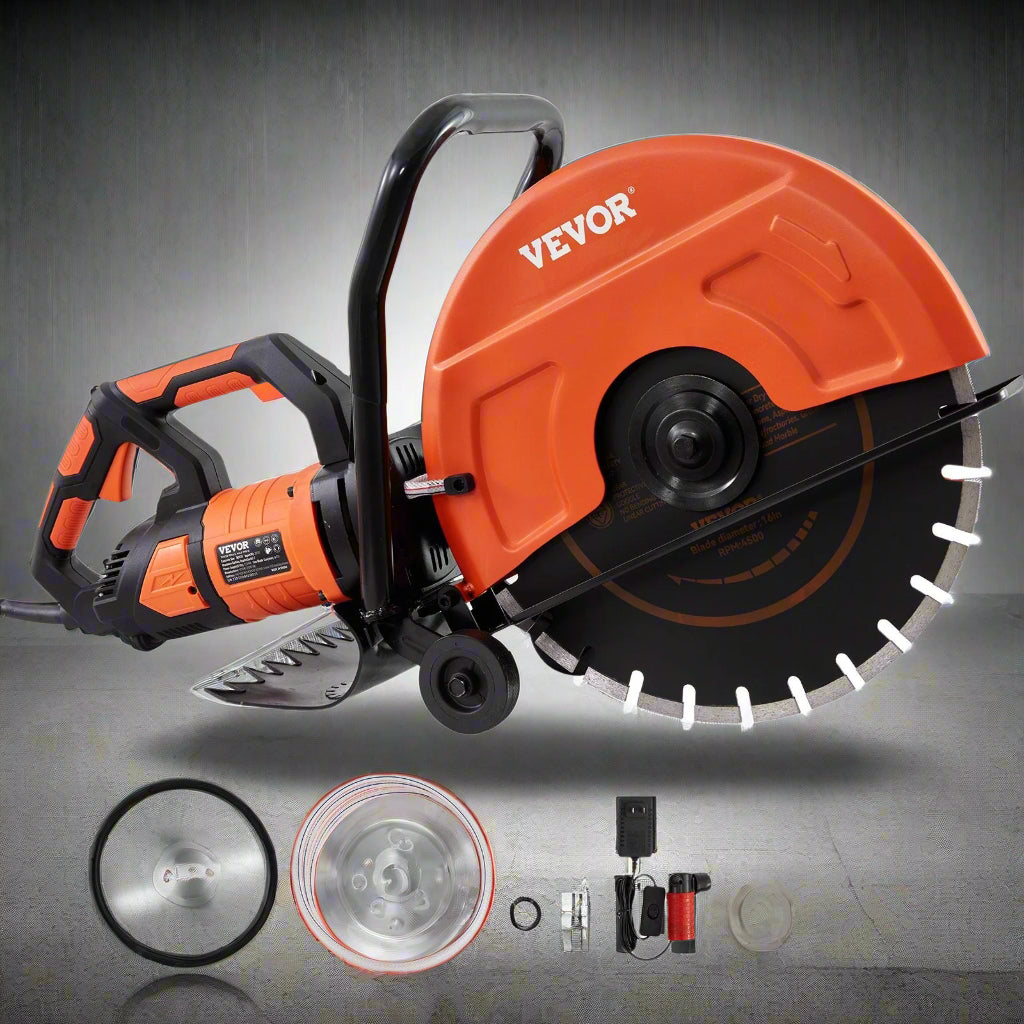 Scie à béton électrique 16 pouces | Coupeur robuste 3200 W pour maçonnerie et construction | Réf. 634201