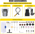 Meuleuse à arbre flexible 780 W – Outil rotatif de précision pour la sculpture et le meulage avec mandrin à 3 mors, Réf. : 634397