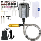 Meuleuse à arbre flexible 780 W – Outil rotatif de précision pour la sculpture et le meulage avec mandrin à 3 mors, Réf. : 634397