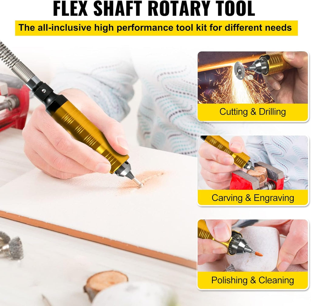 Meuleuse à arbre flexible 780 W – Outil rotatif de précision pour la sculpture et le meulage avec mandrin à 3 mors, Réf. : 634397