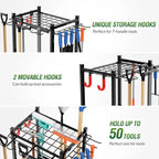 Organisateur d'outils de jardin pour garage – Support de rangement robuste à 35 emplacements pour outils de jardin | Modèle 2104171 