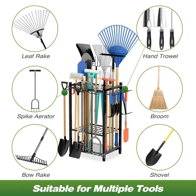 Organisateur d'outils de jardin pour garage – Support de rangement robuste à 35 emplacements pour outils de jardin | Modèle 2104171 