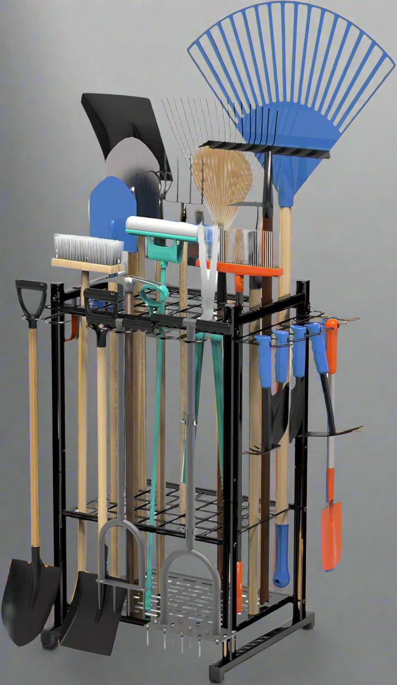 Organisateur d'outils de jardin pour garage – Support de rangement robuste à 35 emplacements pour outils de jardin | Modèle 2104171 
