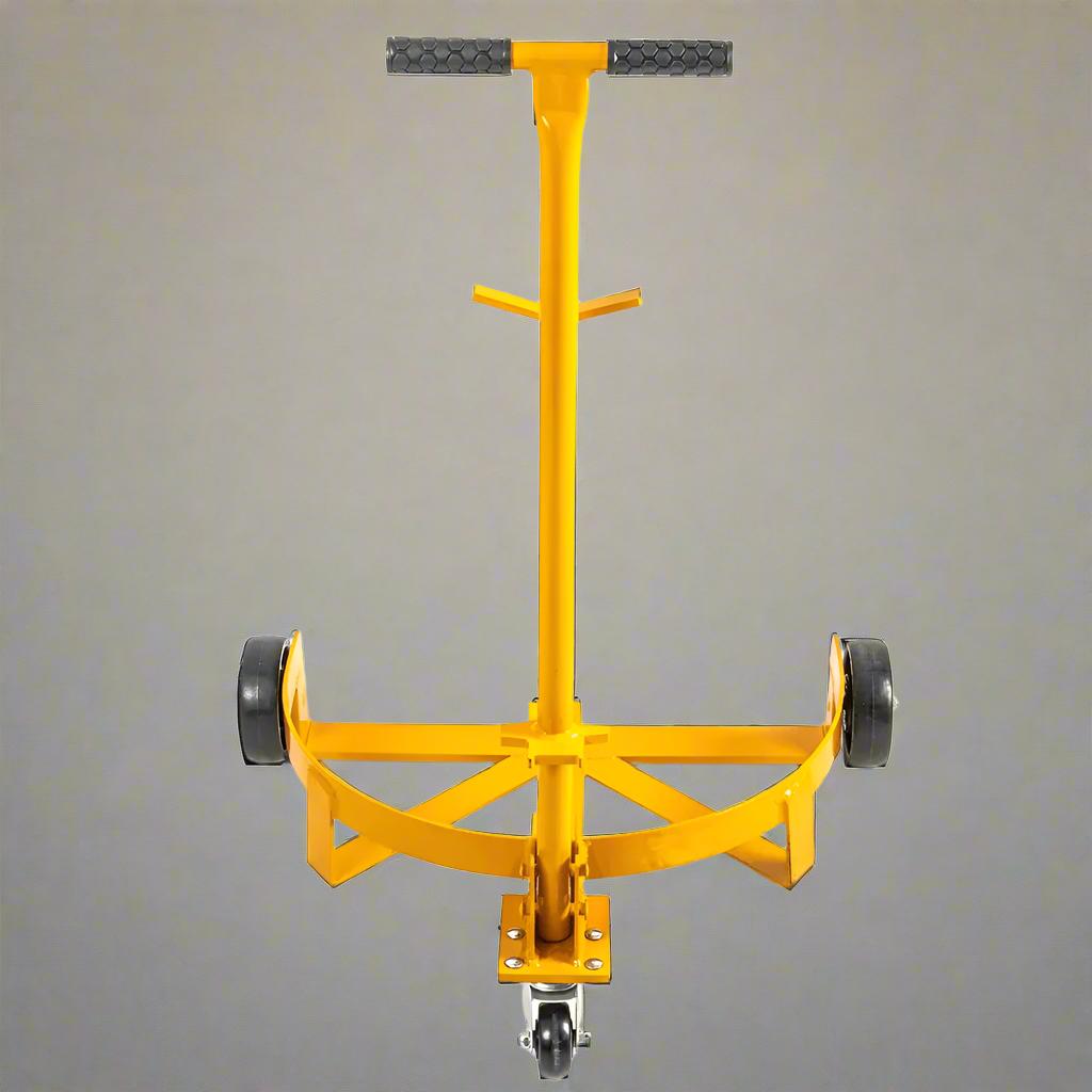 Chariot robuste pour fûts de 500 kg (1100 lb) – Convient aux fûts de 208 litres (55 gallons), châssis et marchepied en acier | Réf. : 9235061