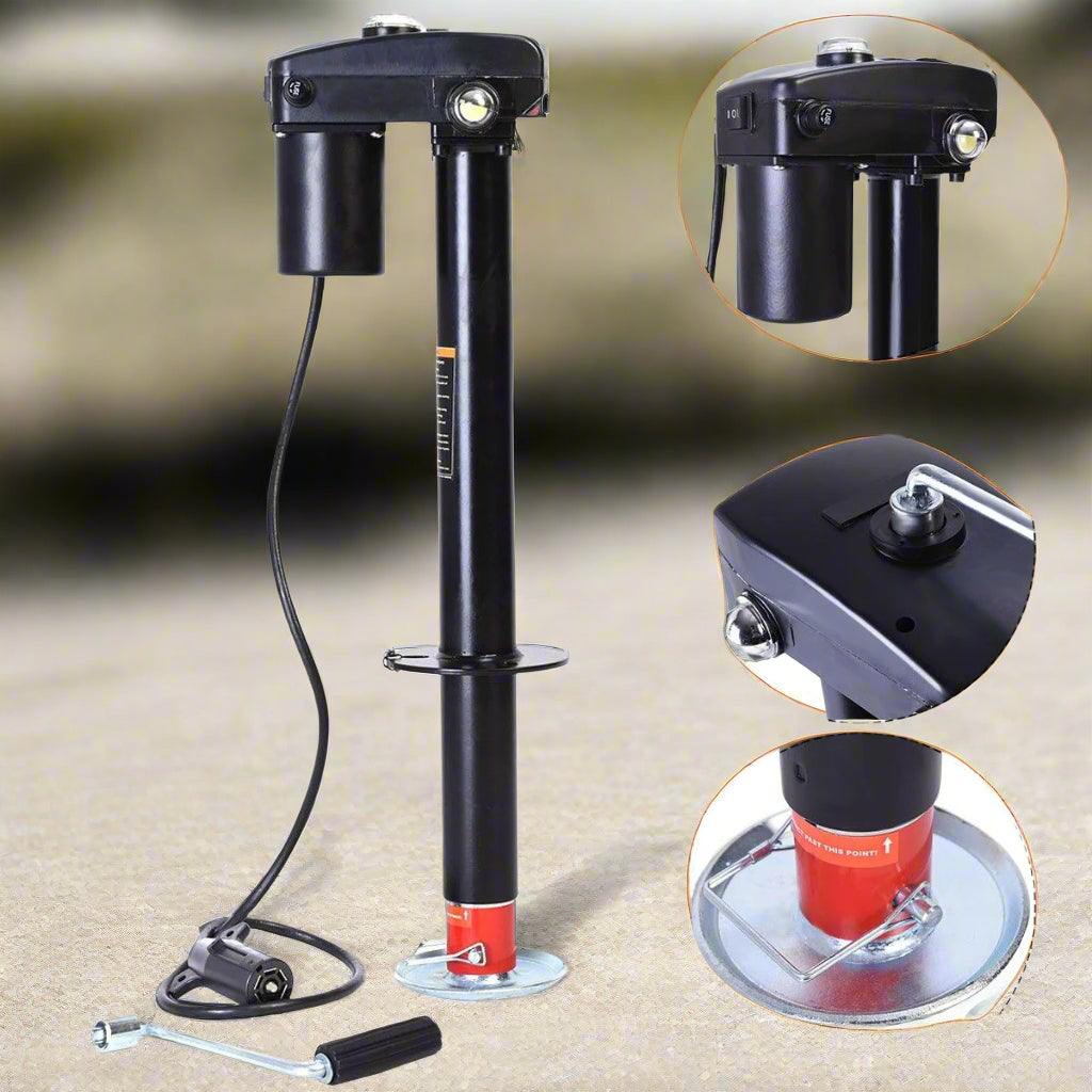 Cric de levage électrique robuste – Capacité de levage de 1 588 kg (3 500 lb) avec moteur électrique 12 V EJ3500A