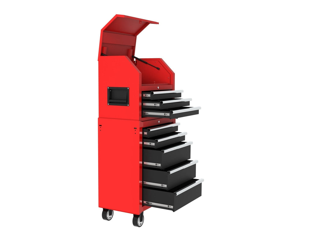 Nouvelle servante d'atelier roulante robuste à 8 tiroirs avec armoire intégrée – KN27035