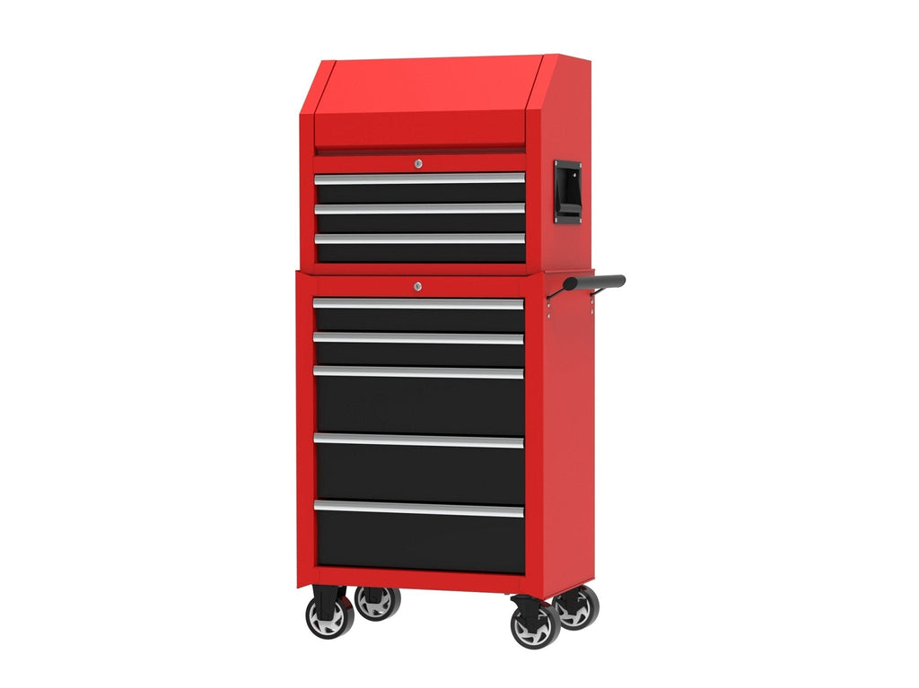 Nouvelle servante d'atelier roulante robuste à 8 tiroirs avec armoire intégrée – KN27035