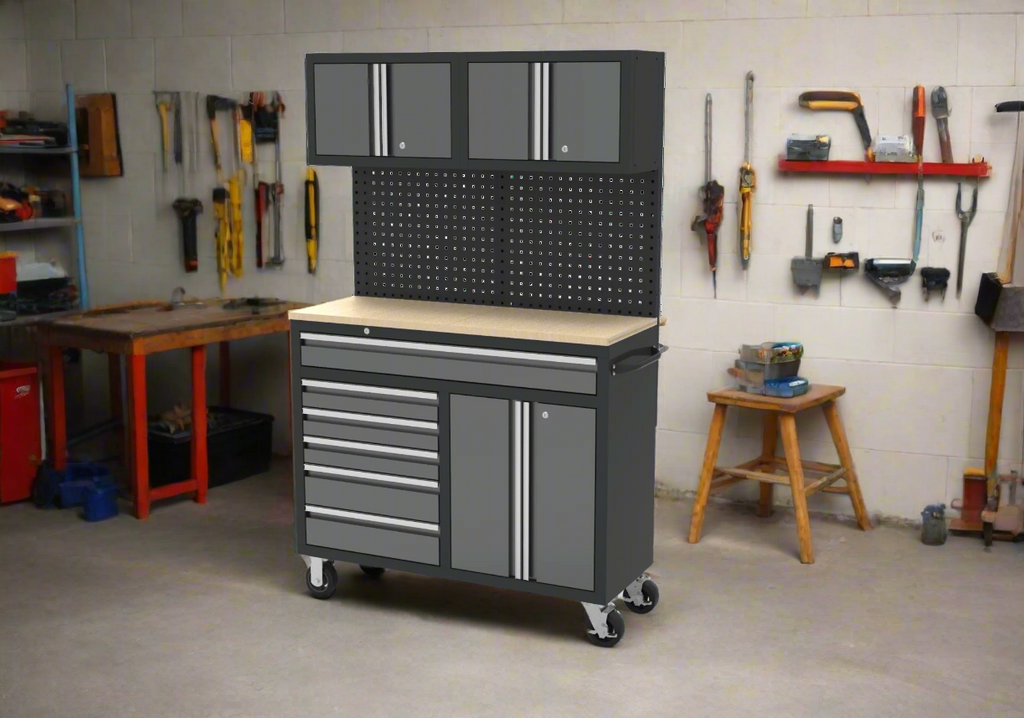Nouvelle servante d'atelier roulante robuste à 9 tiroirs avec rangement verrouillable – KN4806