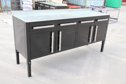 Table de soudage et établi à outils en acier robuste – Établi industriel avec tiroirs de rangement